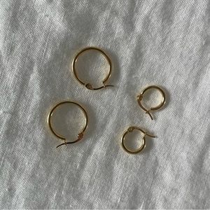 Gold hoop earrings!